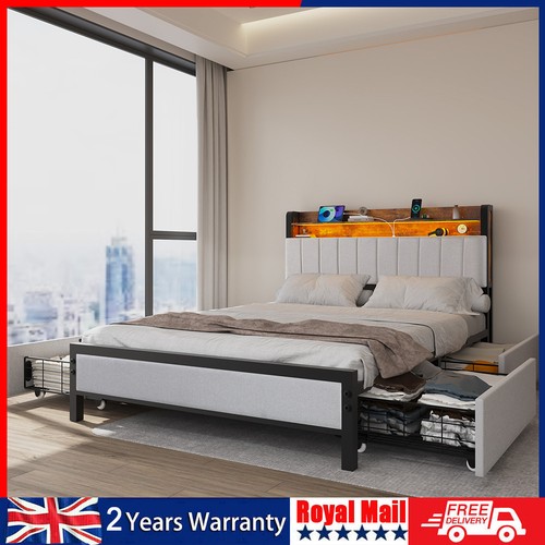 4ft6 double size bed - bed, frame