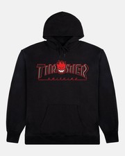 Thrasher x Spitfire Wheels Bighead Outline Black Hoodie Sweatshirt