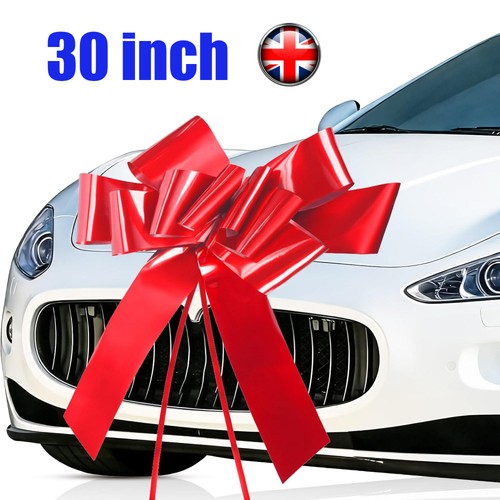 Huge car bow - huge, -red