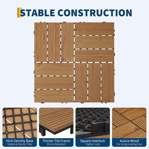 22pcs acacia decking - 22pcs,