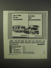 1990 Dethleffs Caravans and Motorcaravans Ad (in German) - Tips & Infos fur den