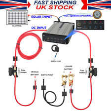 12V DC to DC Dual Battery Charger Kit Built-in Solar MPPT Volt Sensitive Caravan