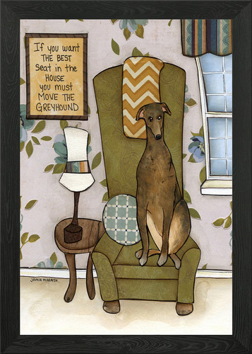 Move the greyhound - move, framed