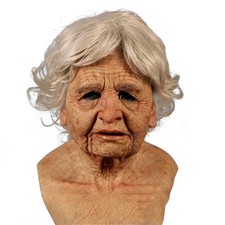 Halloween Latex Old Man Face Mask Disguise Fancy Dress Cosplay Costume Realistic