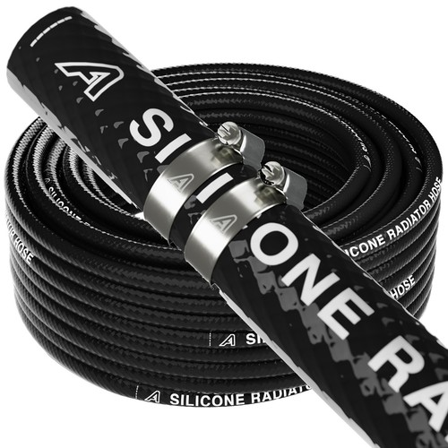 Black silicone radiator hose - black,