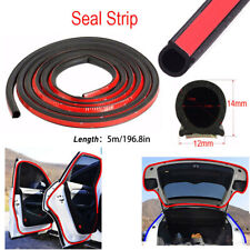 5m Universal Weatherstrip Big D-shape Car Door Hood Trunk Edge Rubber Seal Strip