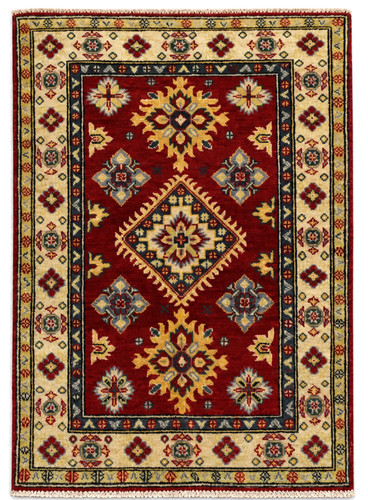 Red kazak foyer rug - foyer, 2'8"x4