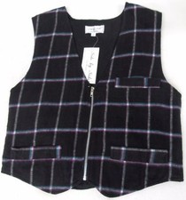 Tartan waistcoat black pattern