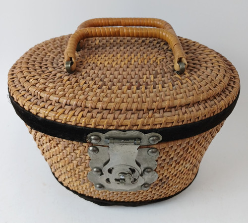 Vintage 1950s wicker woven - vintage,