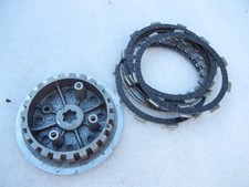 APRILIA MINARELLI AM6 RS50 ENGINE CLUTCH BASKET HUB and SOME USED CLUTCH PLATES 