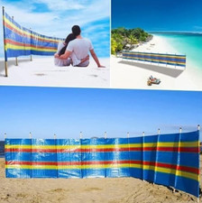 10 Pole Windbreaker Holiday Garden Camping Beach Sun Shade Wind Shelter Camping