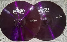 Paiste 900 Coloursound 15 Heavy Hi Hat Purple Vgc