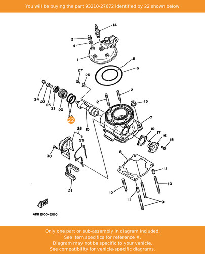 Yamaha ring 93210 27672 - yamaha, o-ring,