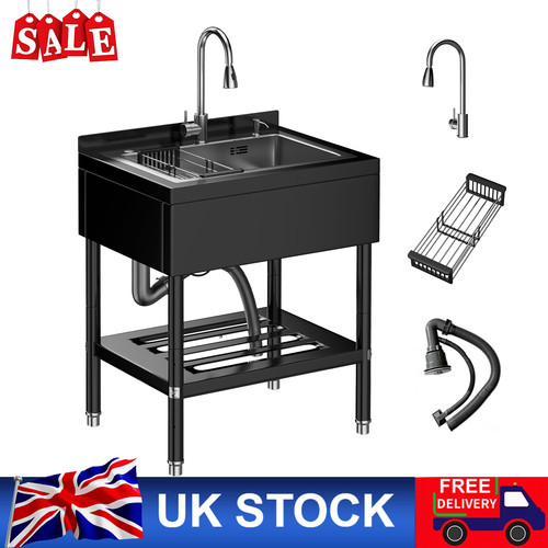 Stainless steel utility - steel, sink