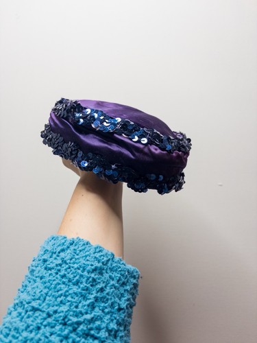 Vintage purple blue sequin - purple, /