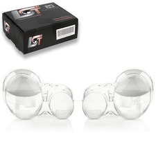2X Headlight Glass Left Right