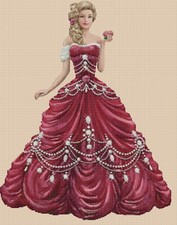 Elegant Lady Cross stitch chart   Elegant Lady EL156aa Flowerpower37-uk