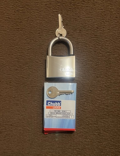 Chubb padlock with - with, two