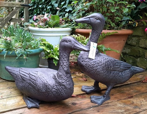 Duck garden ornaments - , cast