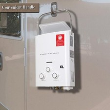 6L LPG Hot Water Heater Propane Gas Tankless Instant Boiler Shower Kit Portable