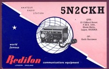 Vintage QSL Radio Card 5N2CKH