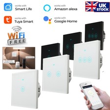 Tuya Smart Wifi Touch Light Switch NO Neutral Wire Required - UK 1/2/3 Gang