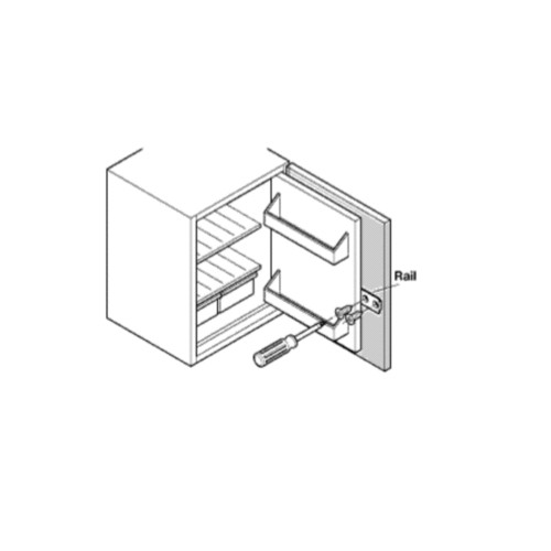 Integrated fridge door cabinet - door,