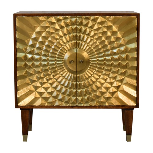 Aurea gold chestnut cabinet - gold,