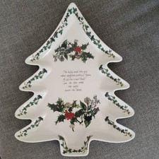 Portmeirion Holly and Ivy Christmas Tree Platter. Excellent Condition.