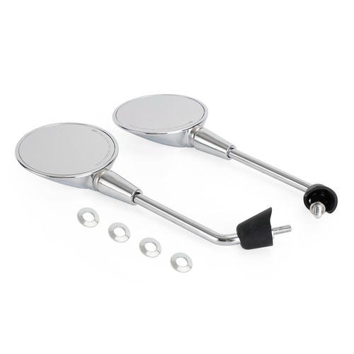 Rear view mirror pair - view, chrome
