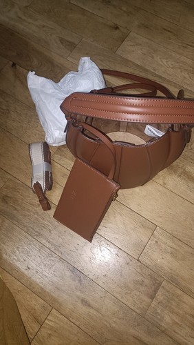 Zara brown faux leather bucket