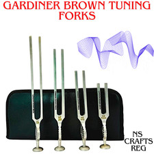 Professional Gardiner Brown Tuning Fork Set 128Hz–1024Hz for Healing & Clinical