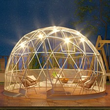 Garden Dome Bubble Tent 9.5ft PVC Garden Igloo Geodesic Dome Greenhouse Kit