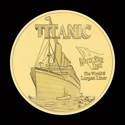 Titanic golden commemorative - golden,