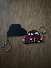 VW Beetle Keyring RED