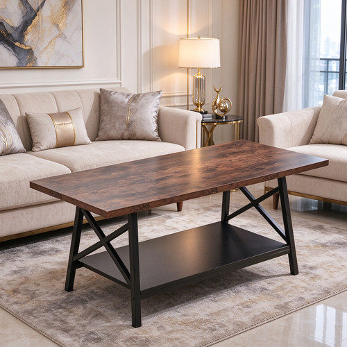 Rectangle wood coffee table - rectangle,