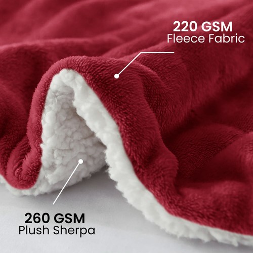 Fluffy sherpa fleece blanket - fleece,