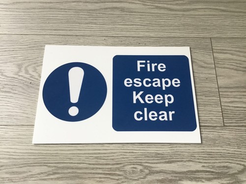 Fire escape keep clear - fire,
