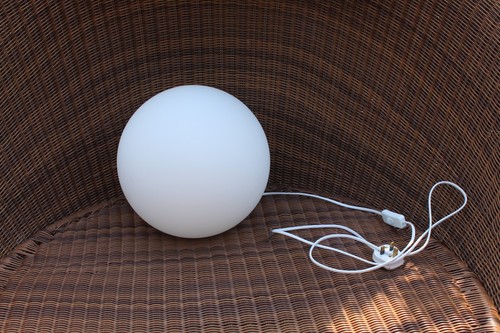 Large athens white glass - large, round