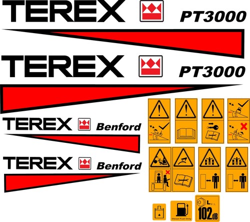 Terex pt3000 dumper decals - dumper,