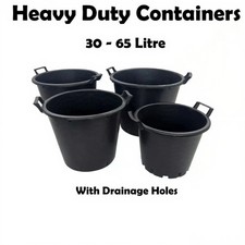 Large Plastic Plant Pots Outdoor Garden Shrub Tree Planter Container (4 SIZES)