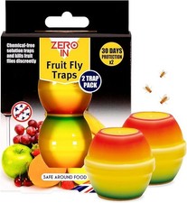 Zero In Fruit Fly Traps Twin Pack Non Toxic Chemical Free Indoor Insect Control