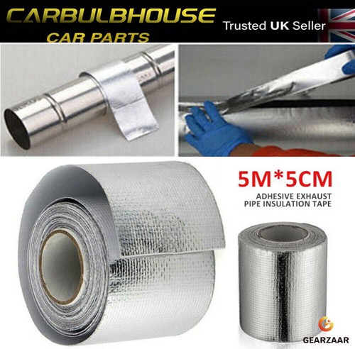 Silver exhaust heat wrap - exhaust,