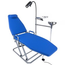 Mobile Portable Dental Folding Chair Unit + Surgical Exam Light+Instrument Tray