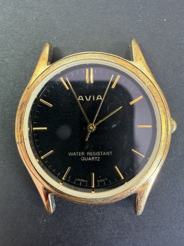 Vintage avia black dial quartz - avia,