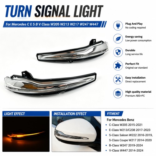 Side mirror turn signal led - mirror,