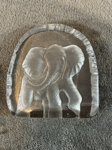 Glass ornament elephant - glass,