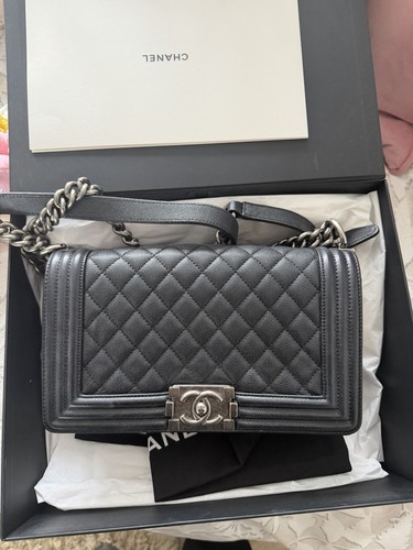 Chanel boy shoulder bag black - chanel,