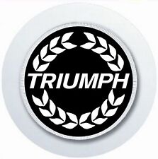 TRIUMPH WHITE CREST CAR TAX DISC HOLDER REUSABLE PARKING PERMIT HOLDER