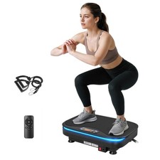 SPORTNOW Vibration Plate Exercise Machine with Cool Lights and Bluetooth